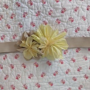 Zara floral stretch belt